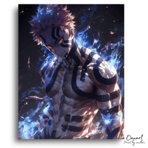 Blue Flames Fierce Warrior - Paint By Numbers Kit