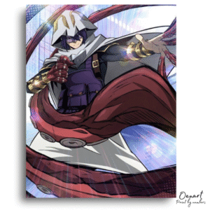 Masked Warrior Striking Pose - Paint By Numbers Kit