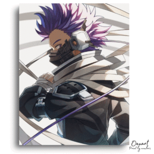 Purple Hair Futuristic Portrait - Paint By Numbers Kit