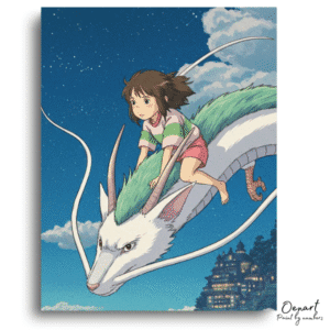 Girl Rides White Dragon - Paint By Numbers Kit