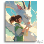 Girl Dragon Gentle Sky - Paint By Numbers Kit