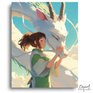 Girl Dragon Gentle Sky - Paint By Numbers Kit