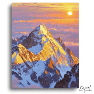 Radiant Alpine Summit Dawn - Paint By Numbers Kit