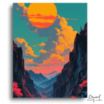 Radiant Canyon Sunset Escape - Paint By Numbers Kit