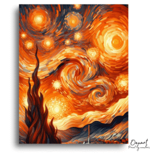 Luminous Fiery Night Energy - Paint By Numbers Kit