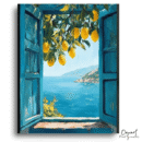 Sunny Coastal Lemon Retreat - Paint By Numbers Kit