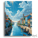 Radiant Harbor Waterfront Escape - Paint By Numbers Kit