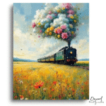 Vivid Locomotive Blossom Dreamscape - Paint By Numbers Kit