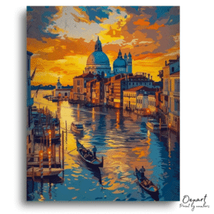 Radiant Venice Sunset Tranquility - Paint By Numbers Kit