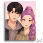 Couple Portrait Soft Colors - Paint By Numbers Kit