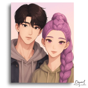 Couple Portrait Soft Colors - Paint By Numbers Kit