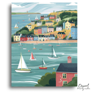 Tranquil Coastal Harbor Escape - Paint By Numbers Kit
