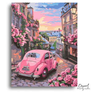 Charming Parisian Sunset Drive - Paint By Numbers Kit