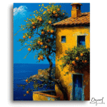 Radiant Citrus Villa Escape - Paint By Numbers Kit