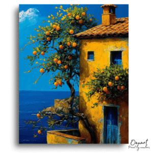 Radiant Citrus Villa Escape - Paint By Numbers Kit