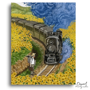 Dreamy Sunflower Steam Journey - Paint By Numbers Kit