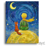 Vivid Cosmic Friendship Night - Paint By Numbers Kit