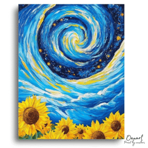 Whirling Sunflower Night - Paint By Numbers Kit