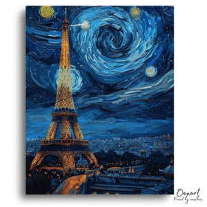Vivid Parisian Nightscape Dream - Paint By Numbers Kit