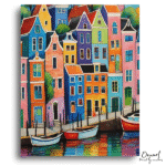Harbor Houses Serenity - Paint By Numbers Kit