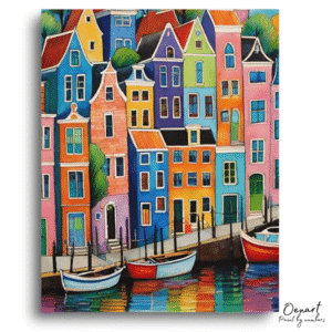 Harbor Houses Serenity - Paint By Numbers Kit