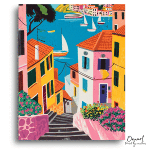 Vivid Coastal Steps Retreat - Paint By Numbers Kit