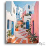 Sunlit Pastel Island Escape - Paint By Numbers Kit