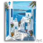 Sunlit Coastal Alley Escape - Paint By Numbers Kit