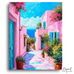 Radiant Coastal Alley Escape - Paint By Numbers Kit