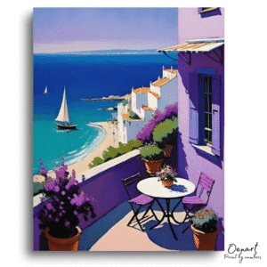 Serene Lavender Seaside Escape - Paint By Numbers Kit