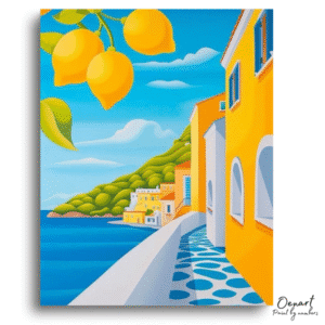 Sunny Lemon Terrace Escape - Paint By Numbers Kit