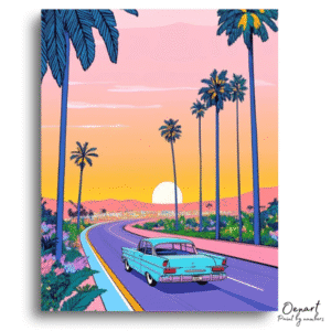 Retro Highway Escape - Paint By Numbers Kit