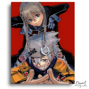 Dynamic Duo Action Canvas - Paint By Numbers Kit