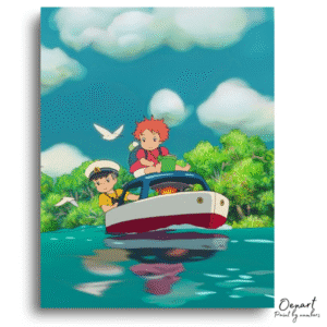 Little Red Boat Adventure Scene - Paint By Numbers Kit