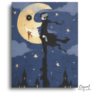 Moonlit Vigil Grinning Moon - Paint By Numbers Kit