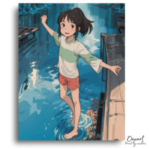 Girl Water Bridge Summer - Paint By Numbers Kit