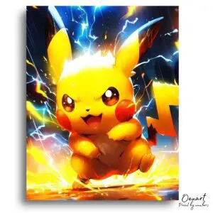 Electric Yellow Lightning Burst - Paint By Numbers Kit