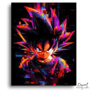 Electric Neon Warrior Portrait - Paint By Numbers Kit