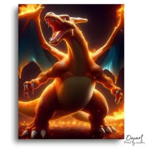 Fiery Powerful Dragon Unleashed - Paint By Numbers Kit