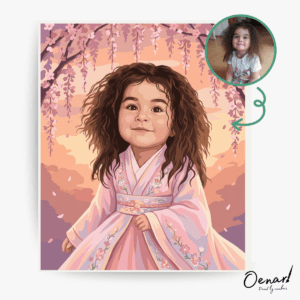 Cherry Blossom Princess – Personalized Paint By Numbers Kit