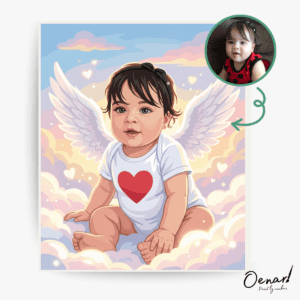 Baby Angel of Love – Personalized Paint By Numbers Kit