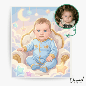 Baby Cloud Prince – Personalized Paint By Numbers Kit