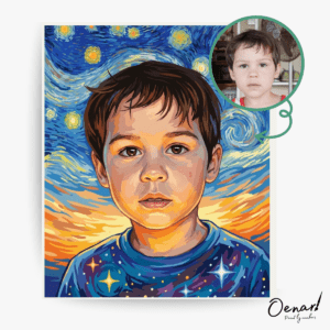Starry Night Dreamer – Personalized Paint By Numbers Kit
