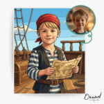 Pirate Adventure Kid – Personalized Paint By Numbers Kit
