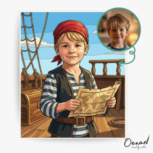 Pirate Adventure Kid – Personalized Paint By Numbers Kit