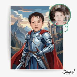 Knight Protector Kid – Personalized Paint By Numbers Kit