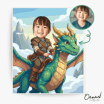 Dragon Rider Adventure – Personalized Paint By Numbers Kit
