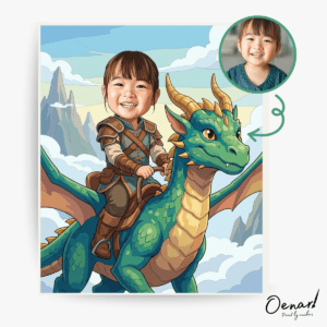 Dragon Rider Adventure – Personalized Paint By Numbers Kit