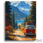 Autumn Mountain Road Trip - Paint by Numbers Kit