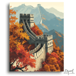 Autumn Splendor Great Wall - Paint by Numbers Kit
